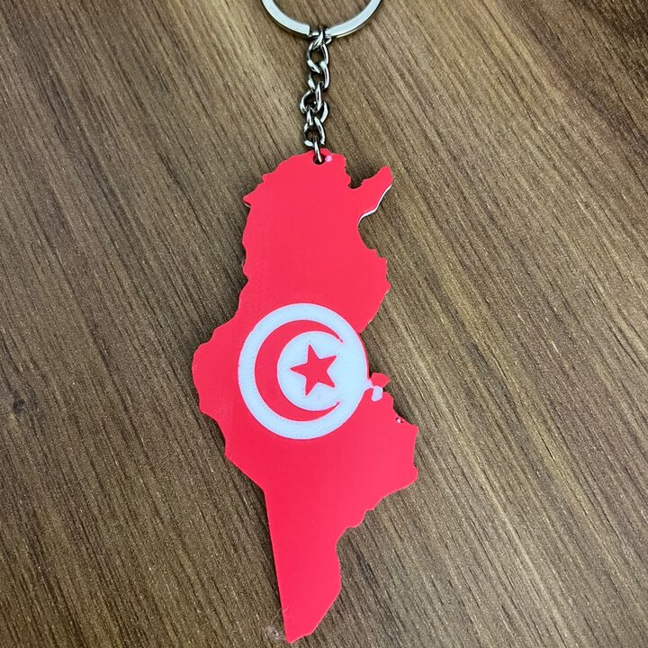 Porte-clés carte de la Tunisie