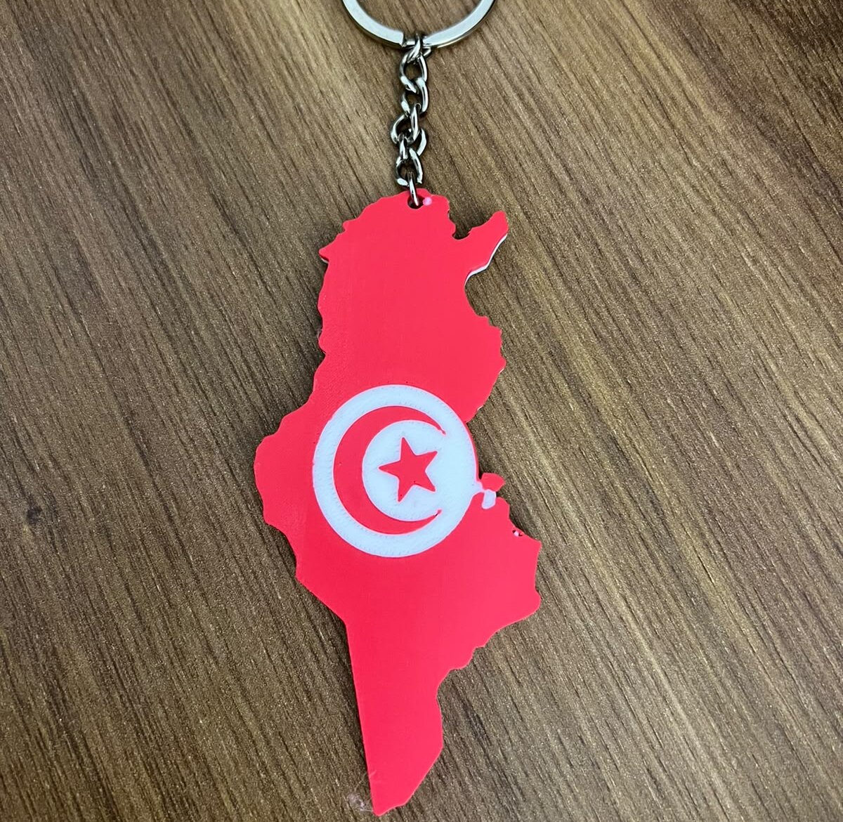 Porte-clés carte de la Tunisie